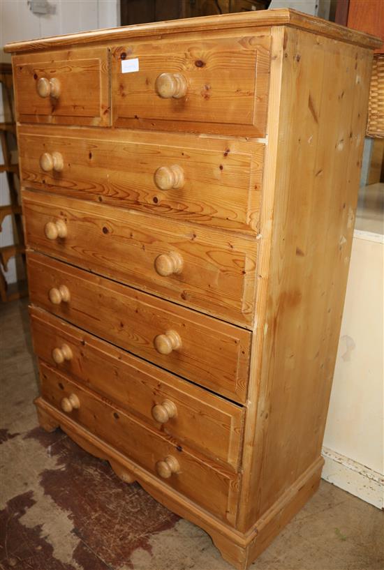 Pine chest of 7 drawers